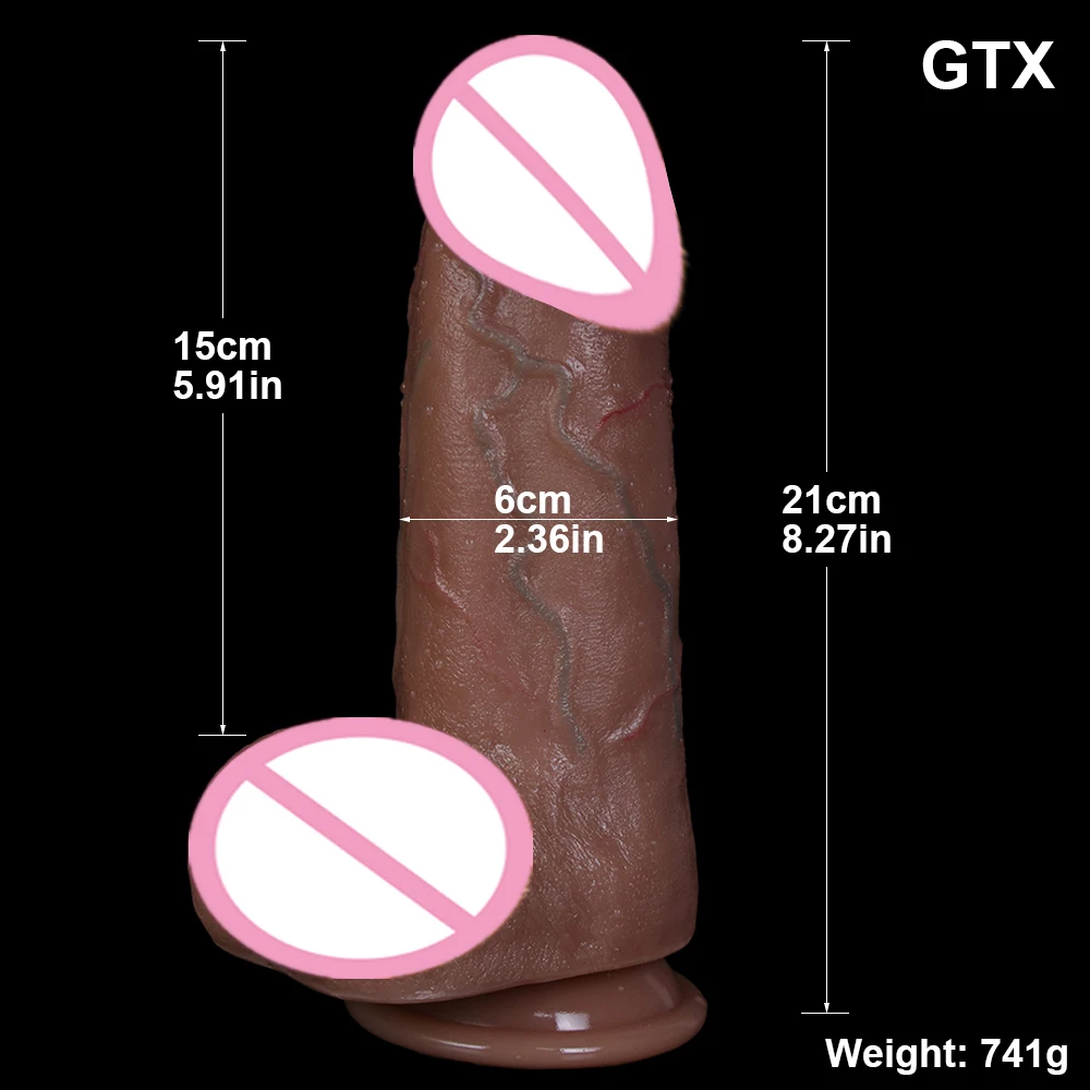 6CM Big Dick Realistic Dildo Soft Penis Real Veins Suction Cup Female Vagina Stimulator Massager Sex Toys Adults Goods For Women