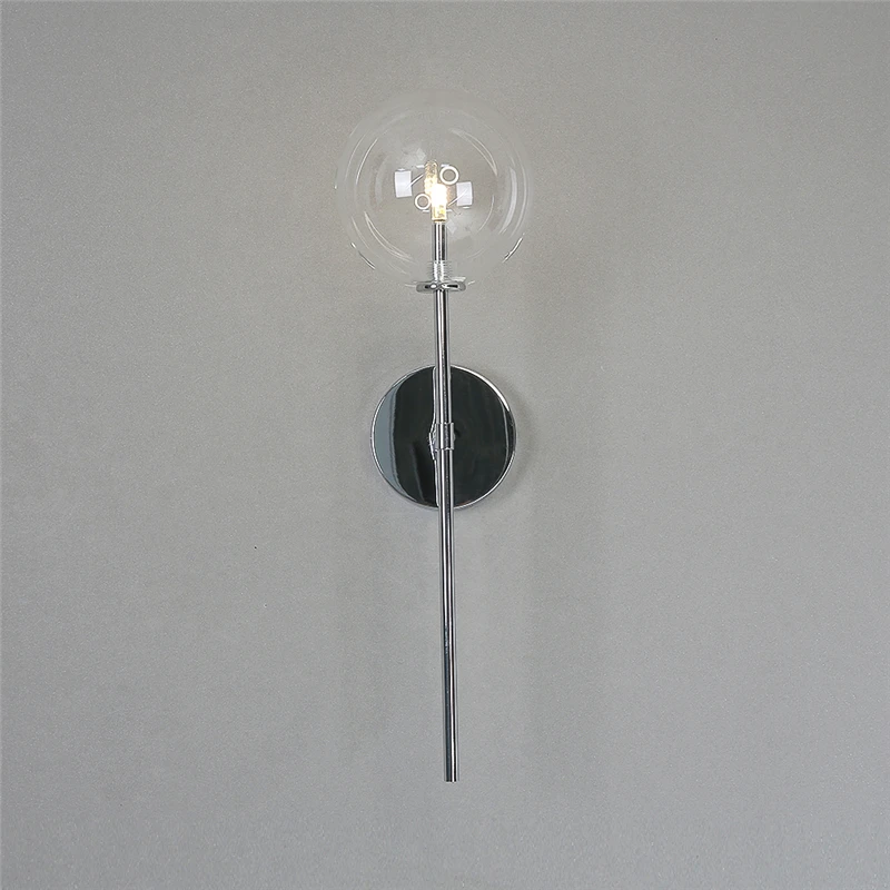 Imagem -02 - Modern Glass Wall Lamp Ouro Prateado Metal Sconces Iluminação Home Decor Quarto Cabeceira Sala Luzes Cozinha