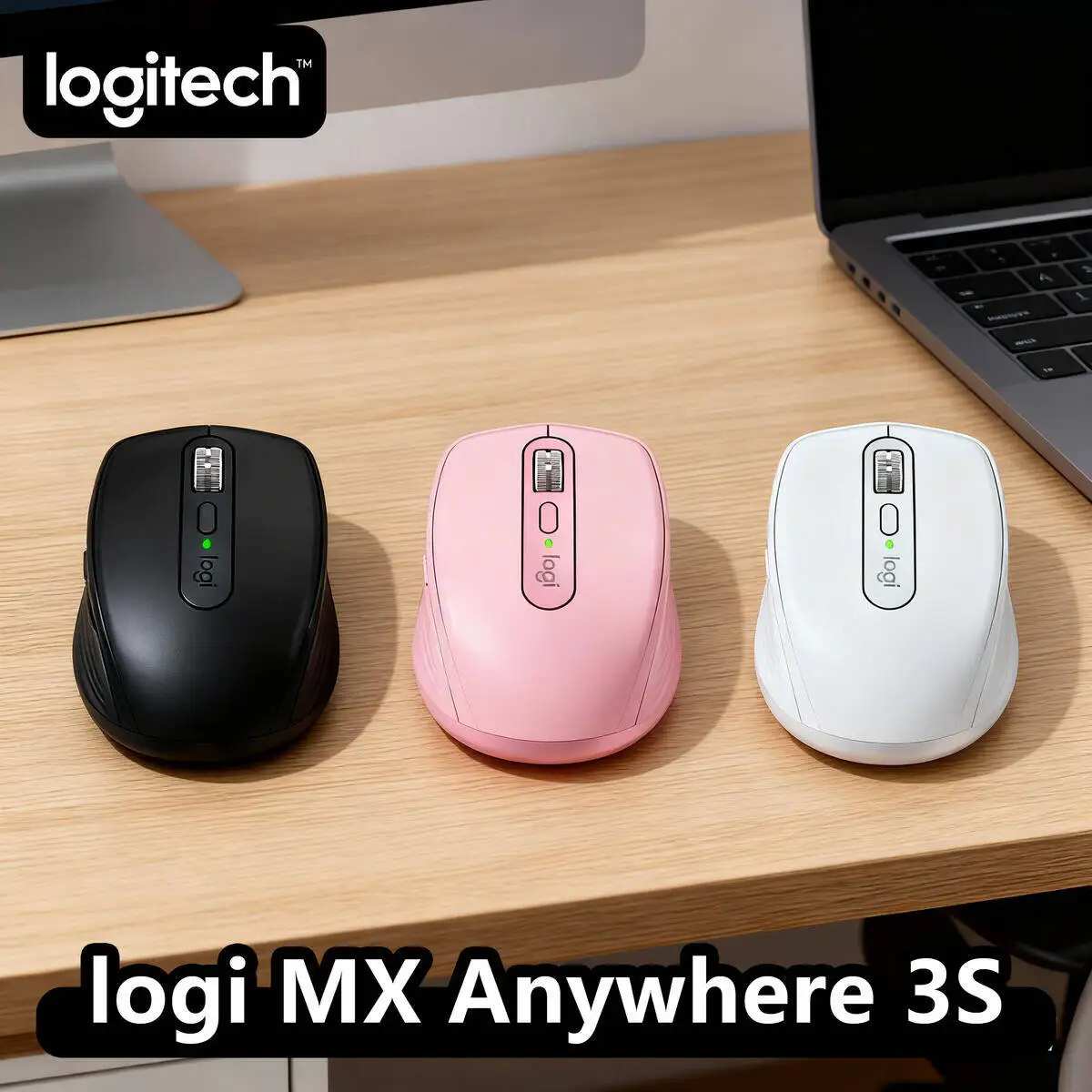 

Logitech MX Anywhere 3S Wireless Ergonomic Mouse, 8000 DPI, MagSpeed, 10m, Mac/Windows Logitech Multi Style Mouse