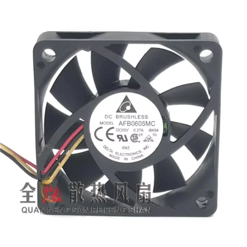 Delta Electronics AFB0605MC DC 5V 0.27A 60x60x15mm 3-wire Server Cooling Fan