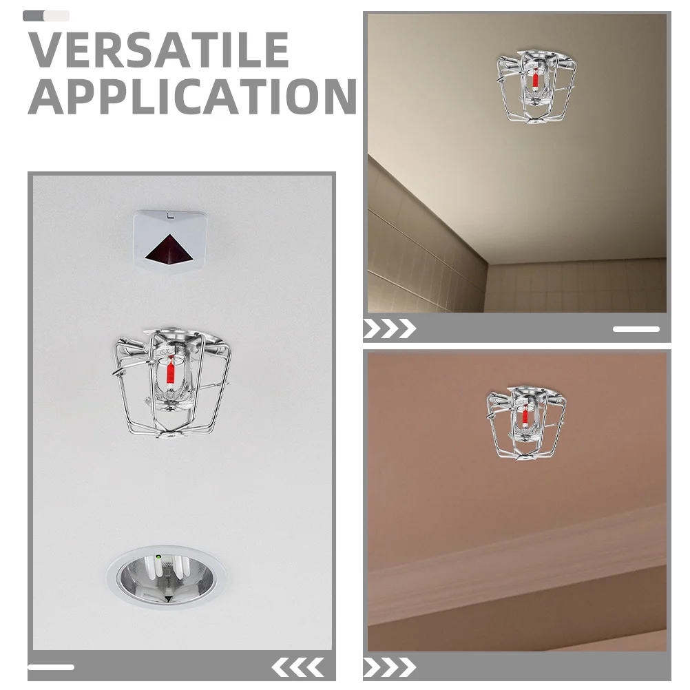 2 قطعة غطاء رشاش الحريق المعدني فلوش جبل الرش واقي رأس لرؤوس الجدار الجانبي الأفقي سلامة المباني السكني #3