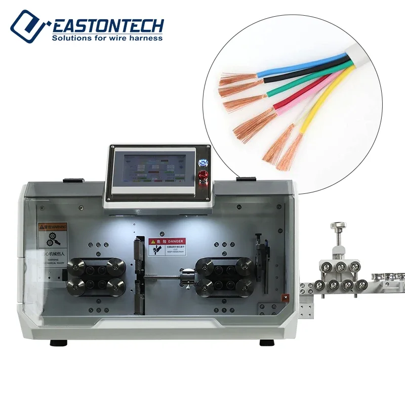 EW-05G-2 Fully Automatic Electric Cable Cutting Stripping Machine 0.75-50mm2 Multi-Conductor Wire Cable Manufacturing Equipment