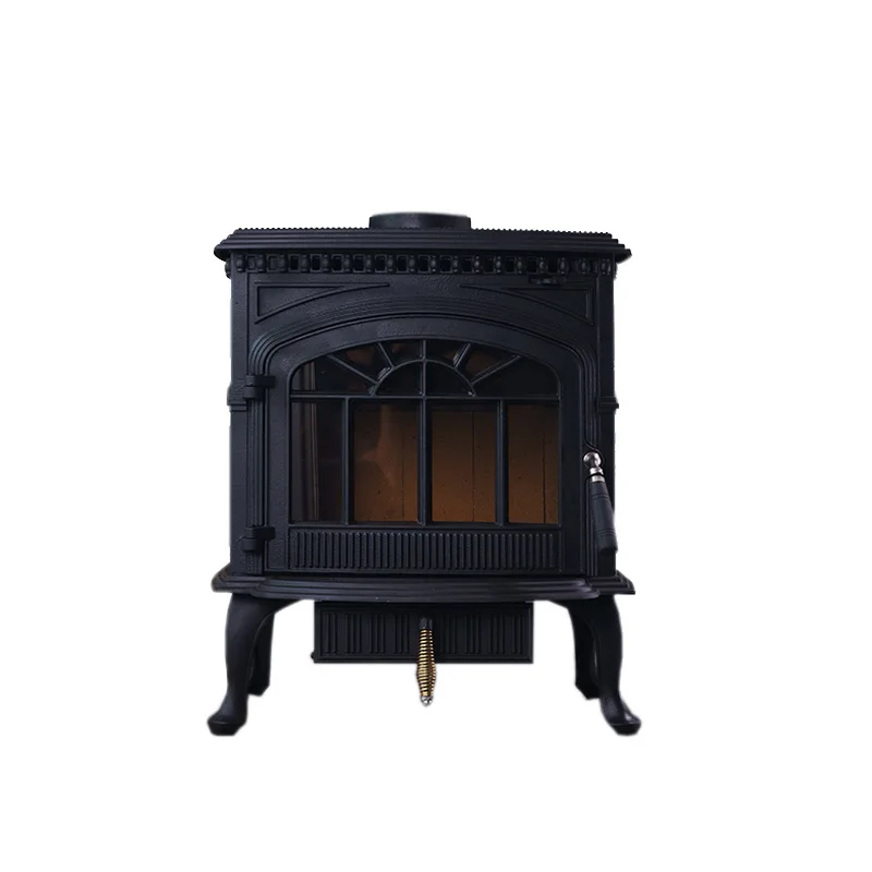 

Large real fire wood burning cast iron independent fireplace household self-built house villa bed and breakfast heater
