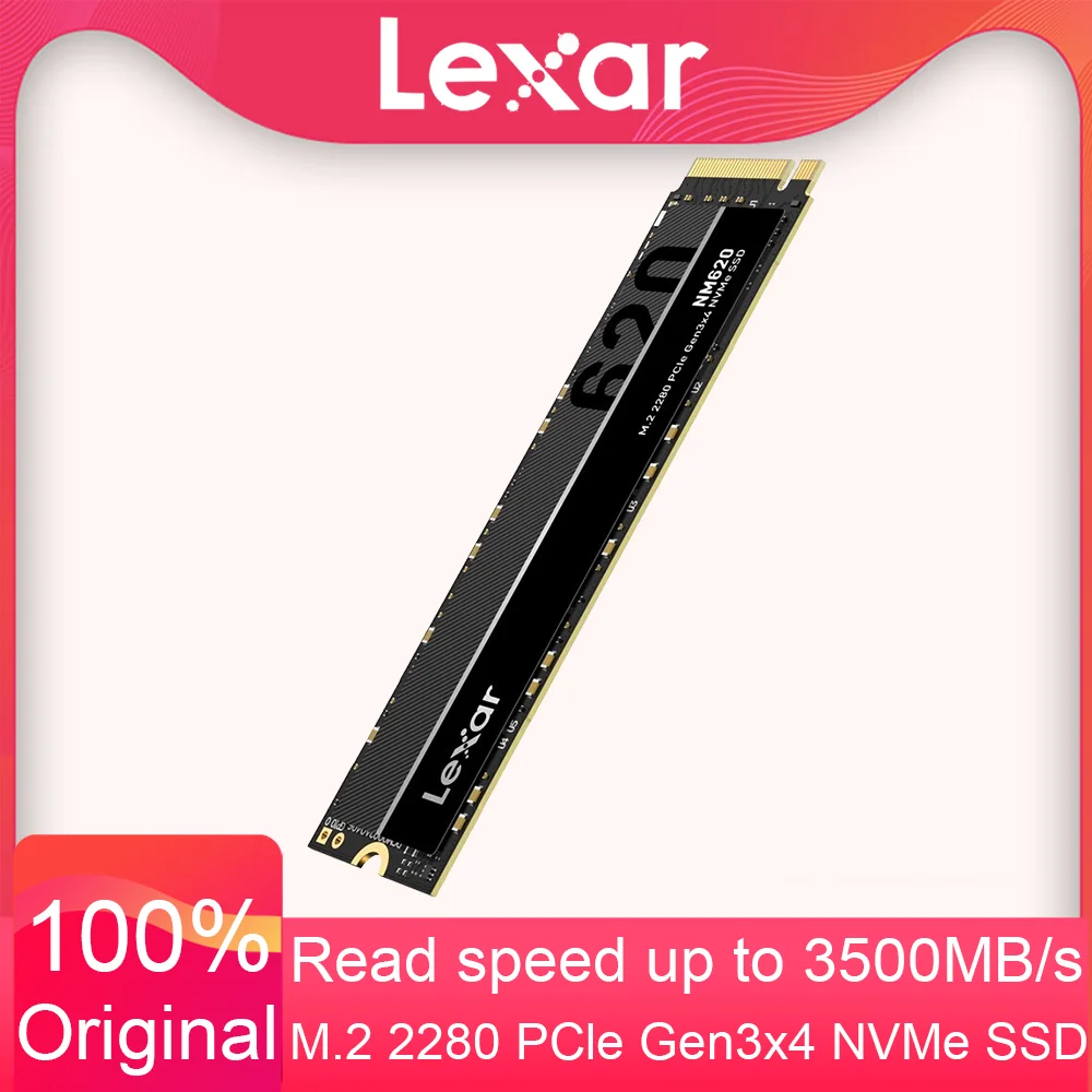 Original Lexar NM620 M.2 SSD 1TB 512GB 256GB PCIe Gen 3x4 NVME Internal Solid State Drive 3D NAND Storage Drive Hard Disk For PC