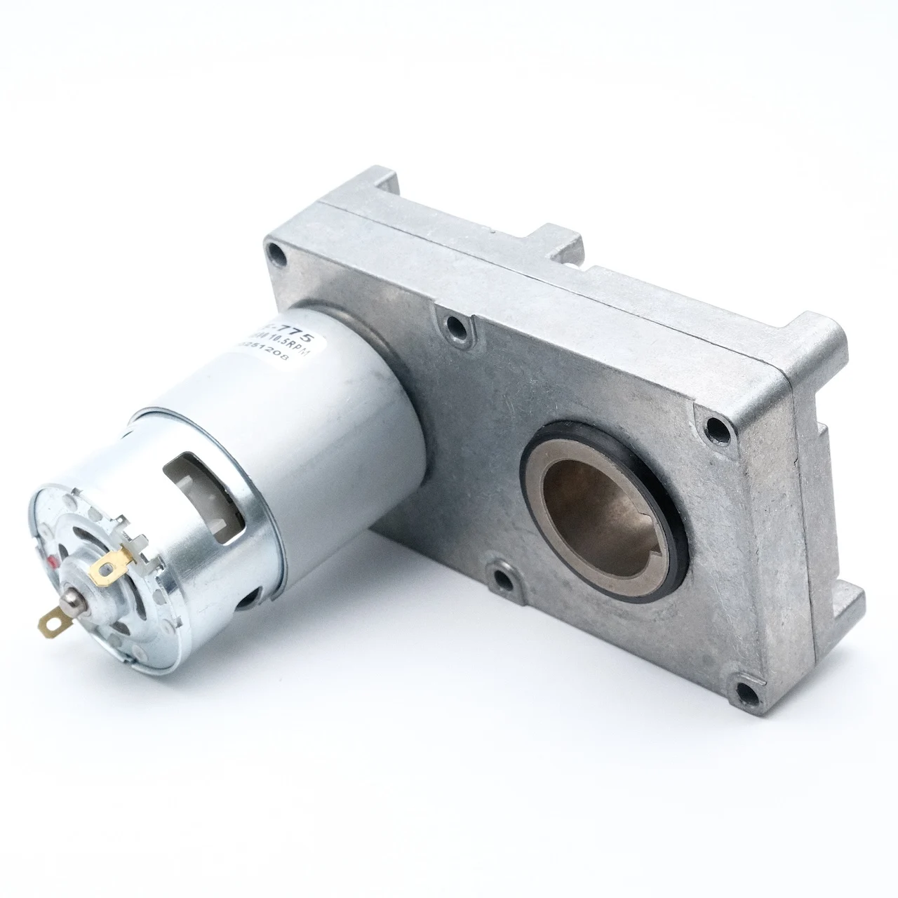 GF-775 12V 5RPM Hollow Shaft DC Gear Motor Keyway CW/CCW Torque Power for Automatic Doors And Automated Equipment