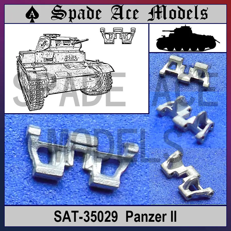 Spade Ace SAT-35029 1/35 WWII German Panzer II Tank Metal Track Upgrade Detail Parts