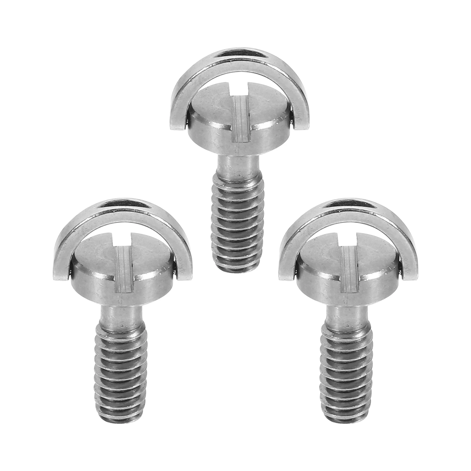 

3pcs Extended Quick Release Plate Screws Silver Slotted Camera Mounting Parts Tripod Accessories Long Slot Design For Monopod