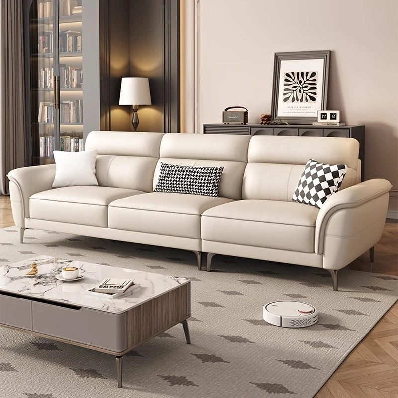 

For Cream Wind Sofa, Living Room Modern Simple Straight Row Small Apartment Tall Wrought Iron Sofa