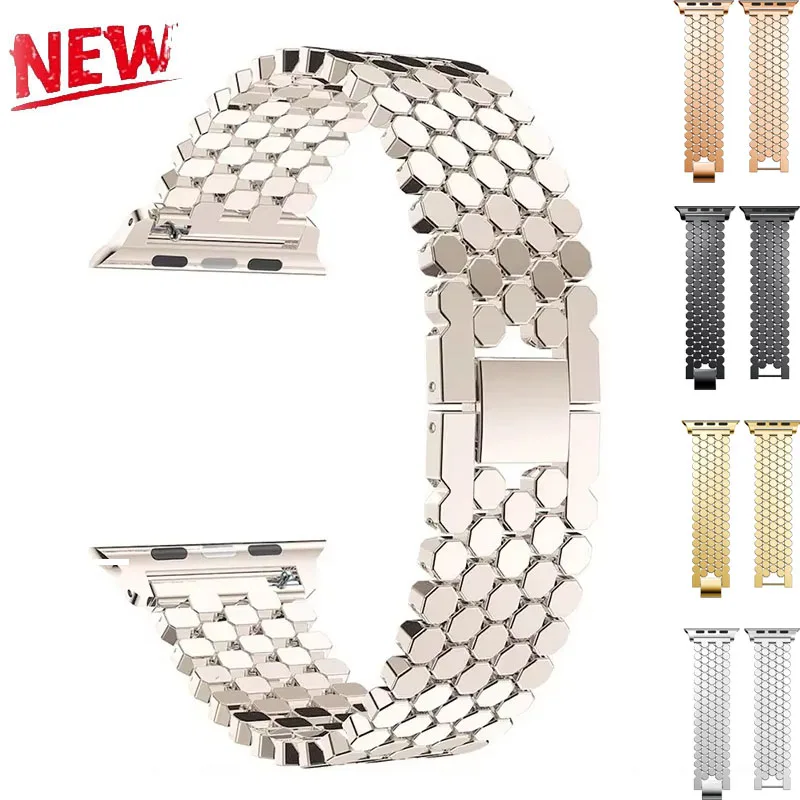 

Stainless Steel Band for Apple Watch Ultra 2 Band 49mm 45mm Metal Strap for IWatch Series 10 9 8 7 6 SE 5 4 Bracelet 42mm 41 44
