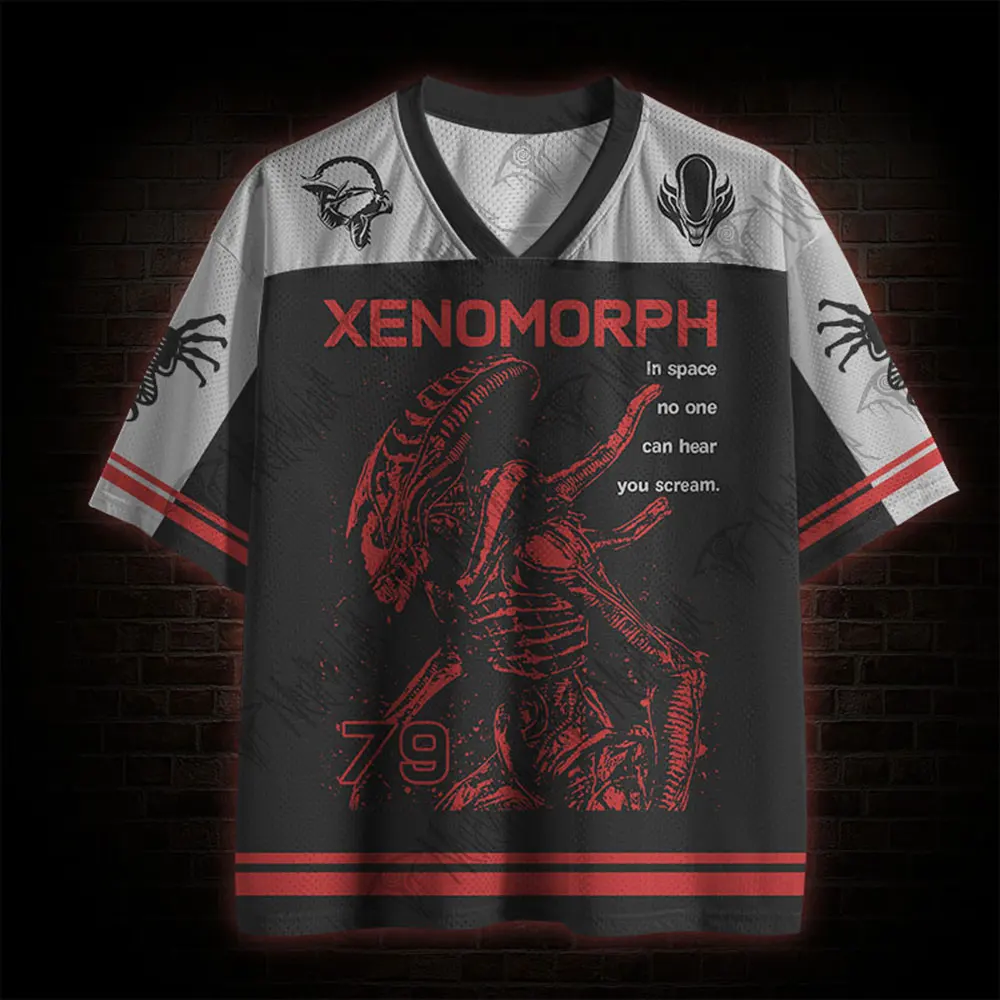 2026 Neue Film-Sportmode Kurzarm-V-Ausschnitt Streetwear für Erwachsene und Kinder Gothic-Stil Horror-Fans Geschenk