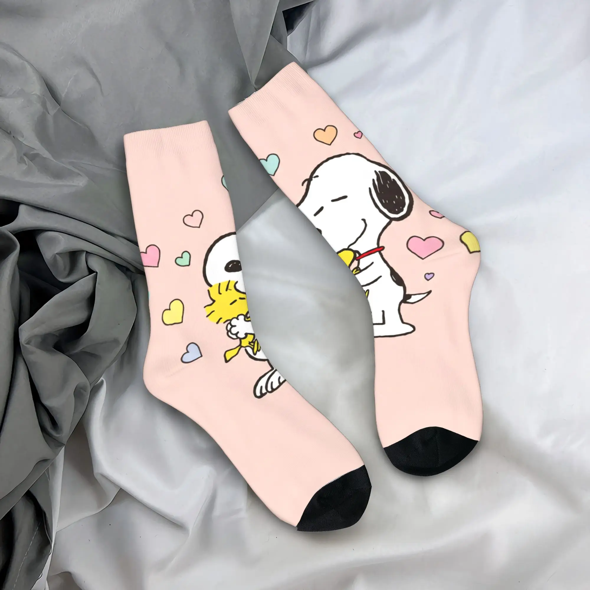 

Носки Snoopy, осенние чулки, модные мужские качественные носки, противоскользящие носки для скейтборда с графикой