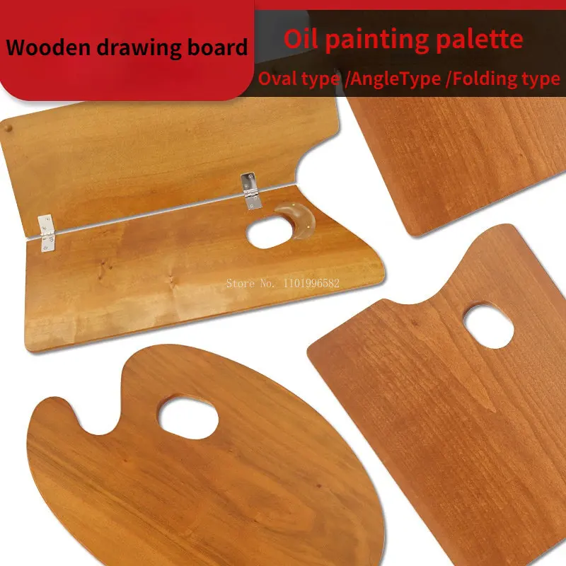 

Oil Painting Palette Solid Wooden Drawing Board Art Students Go Out with Sketching Oil Painting Creators Painting Palette Tools