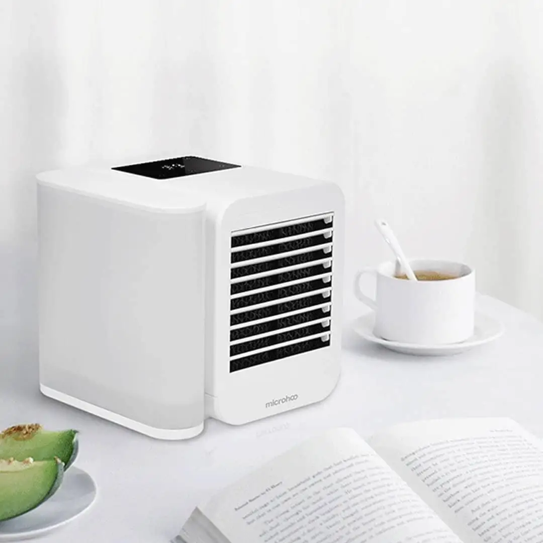 microhoo 6W Настольный холодный вентилятор, мини-вентилятор для распыления кондиционера с водяным охлаждением