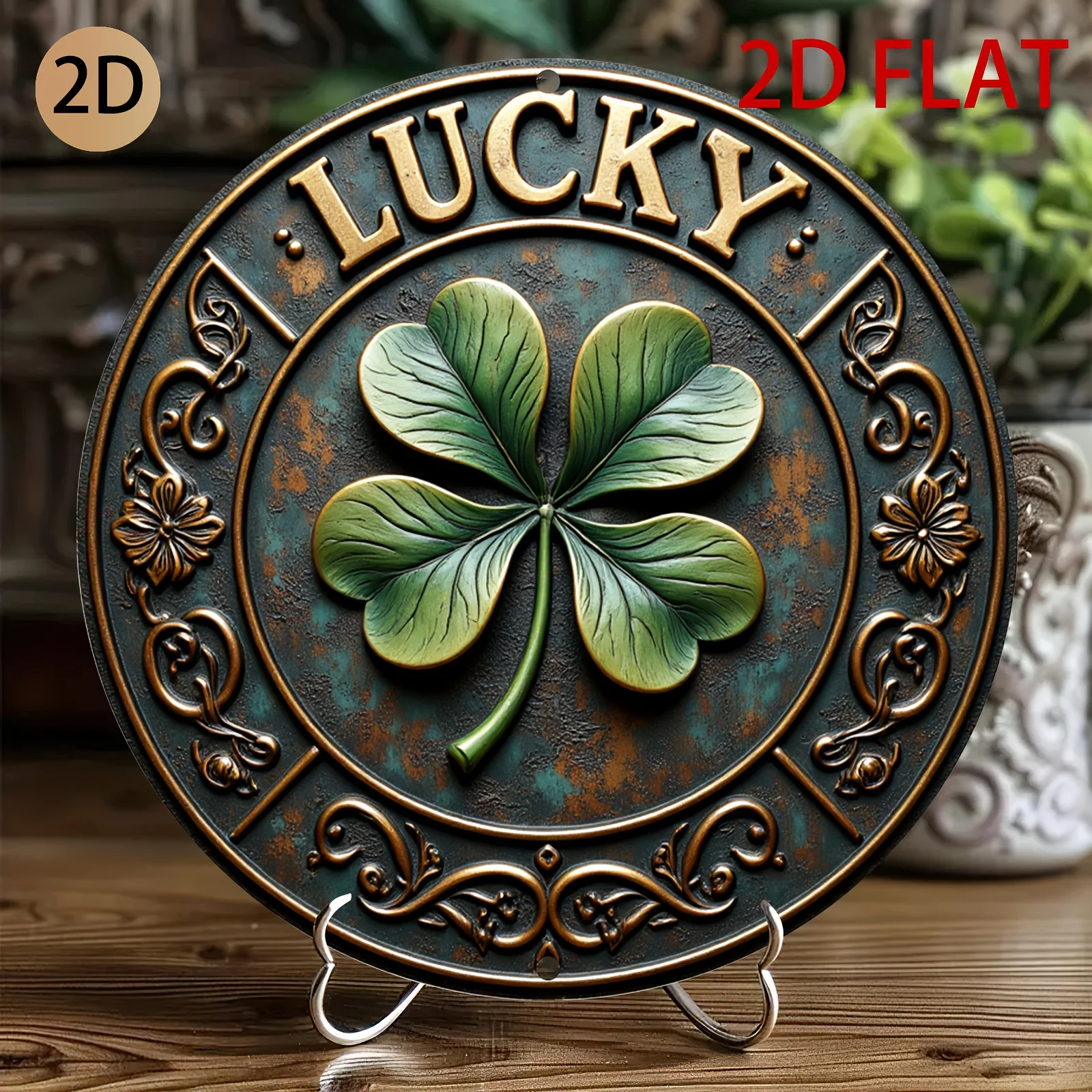 Vintage Rustic Metal Lucky Clo – Home Decor Logo recenzja i cena
