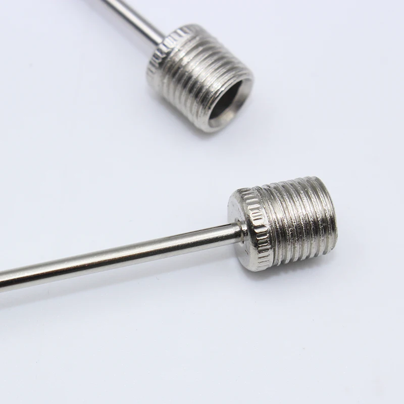 Bola de ar agulha bomba aço inoxidável novo pino basquete inflar agulha futebol válvula inflável adaptadores bico