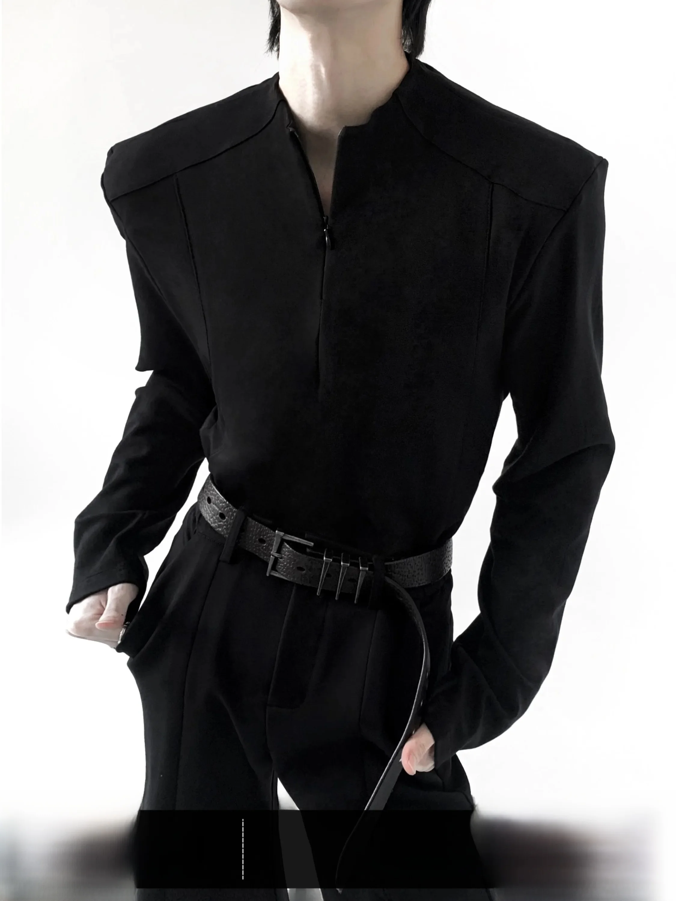 Men's down Fleece Lined T-Shirt Standard Fit Hand Ironed Pleating Windproof Breathable Warmth Half Zip Thick Long Sleeve Crew...