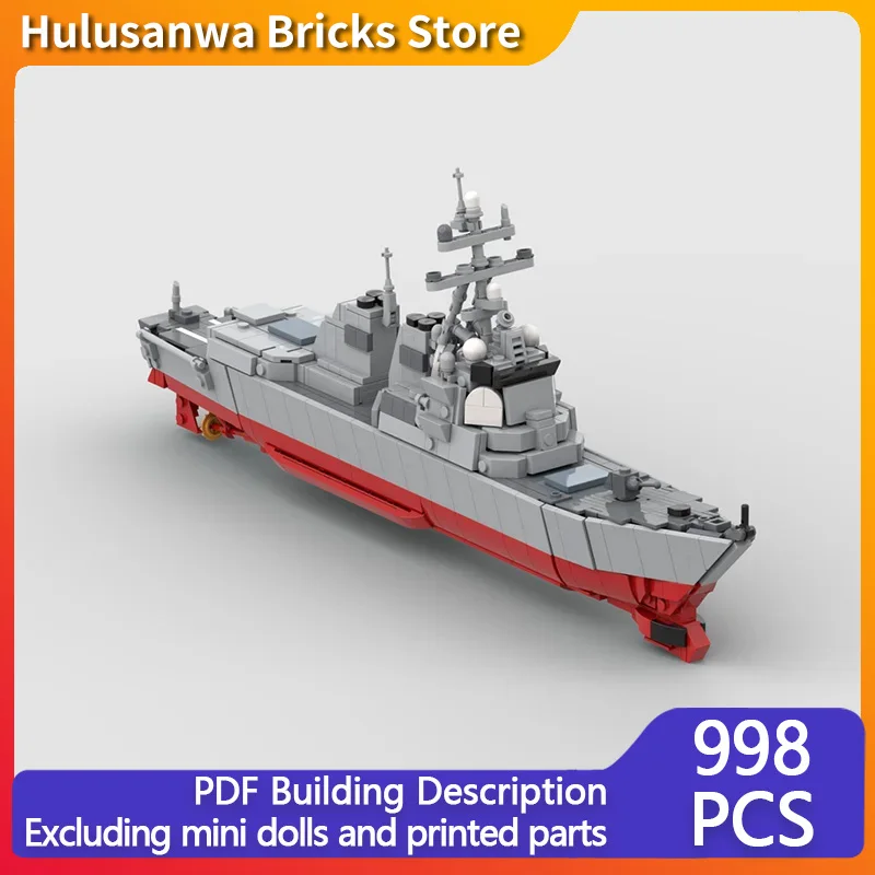 

Arleigh Burke-Class Destroyer Model MOC Building Bricks War Equipment Modular Technology Assemble Children Toy Suit Gift Holiday