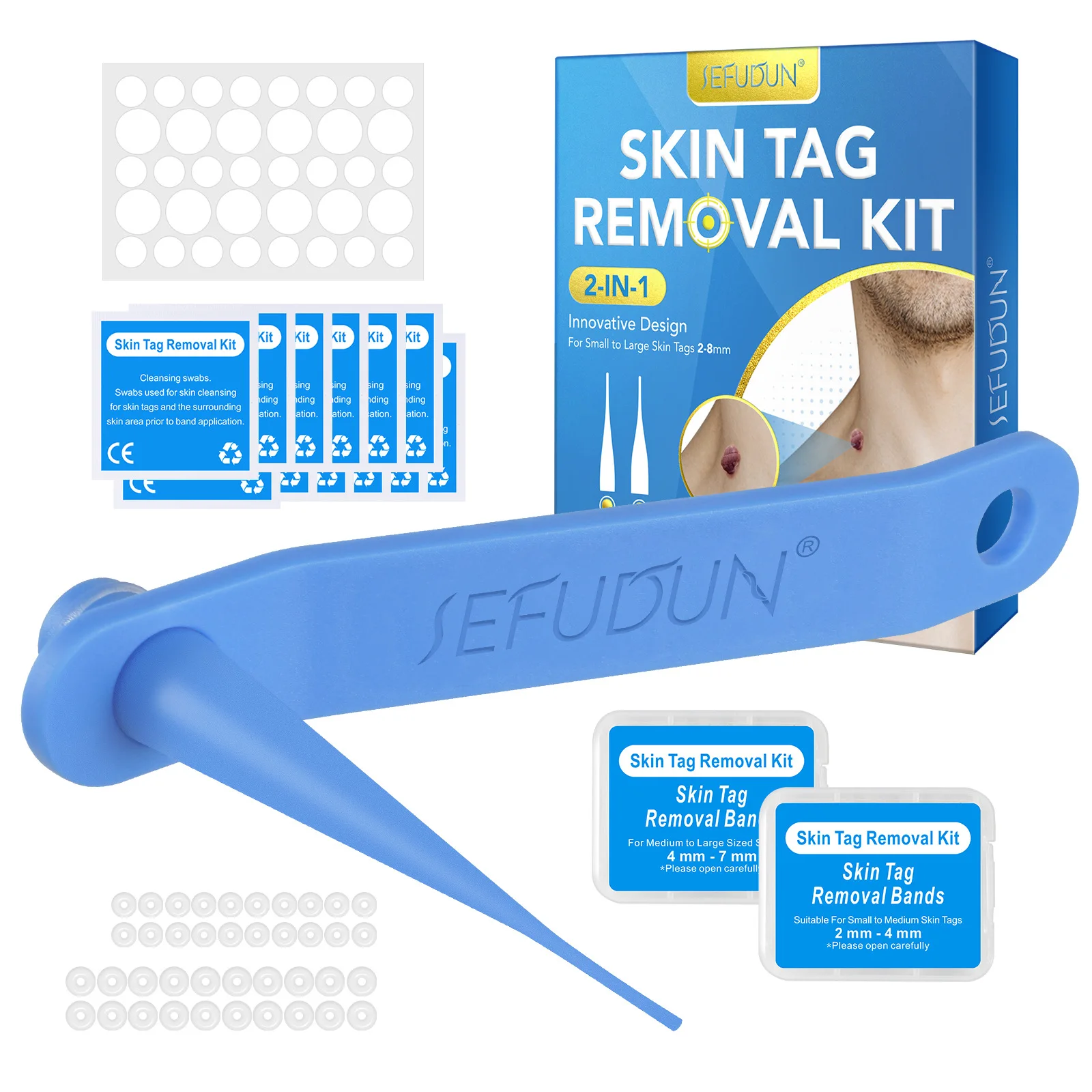 Skin Tag Removal Kit Home Mole Wart Puntos Negros Remover Equipment Micro Skin Tag Removeal Tool Easy To Clean Skin Care Tool