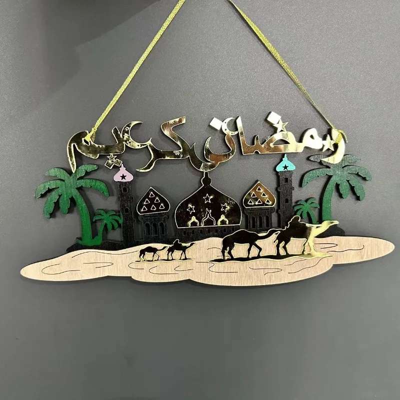 Wooden Home Office Desk, Festive Atmosphere Door Lintel,Wall Lintel Decoration Crafts,Home Decor,Handicrafts Desert Camel Style