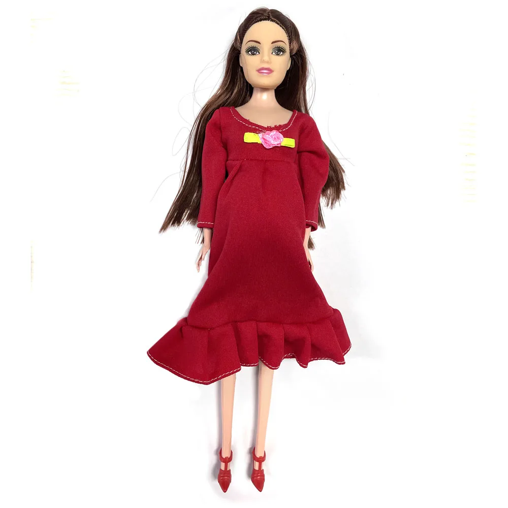 Conjunto de muñecas de embarazo para niños, traje de muñeca embarazada, tiene un bebé en su barriga, muñeca Barbie, juguete educativo