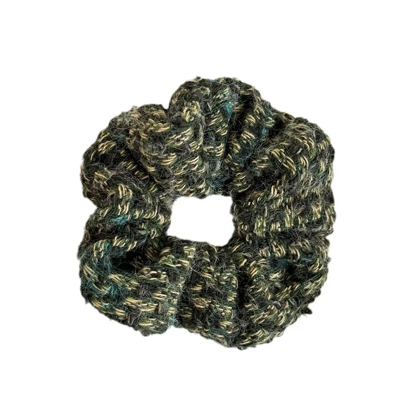 Autumn And Winter New Small Fragrance Tweed Wool Headband Retro Elastic Large Scrunchie Hair Accessories For Woman Girls