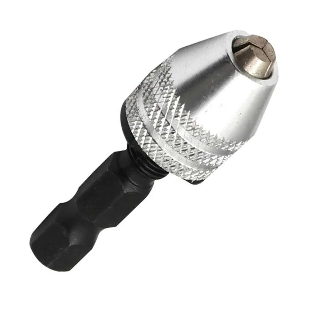 Keyless Drill Chuck with Hex Shank Adapter 0 3 3 4mm Conversion for 1/4 Inch Quick Replace Drill and Driver Bits