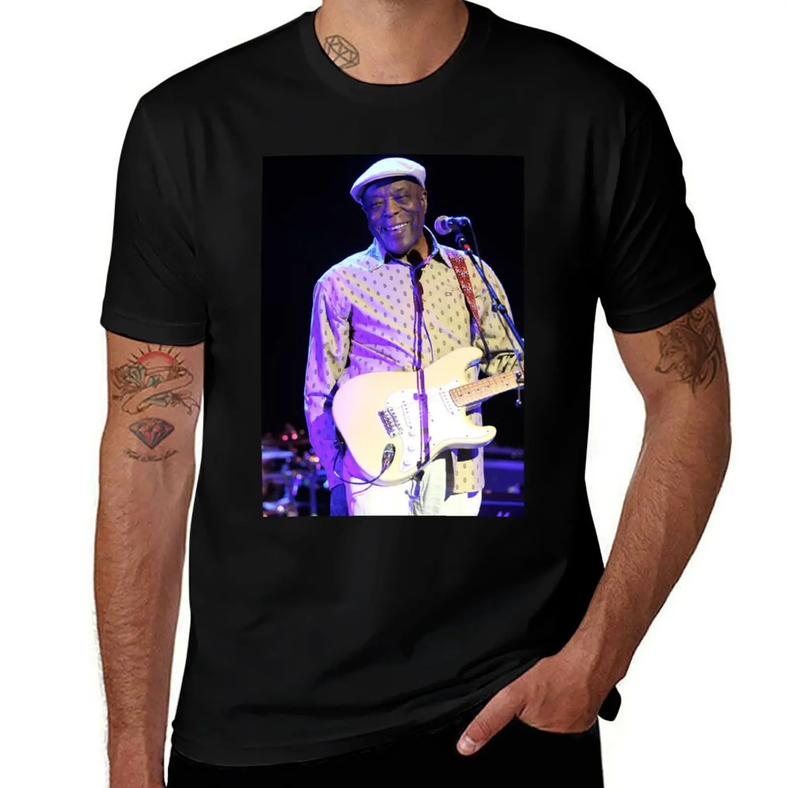 Buddy Guy Photograph T-Shirt Soft Anti-Shrink Cotton Tee