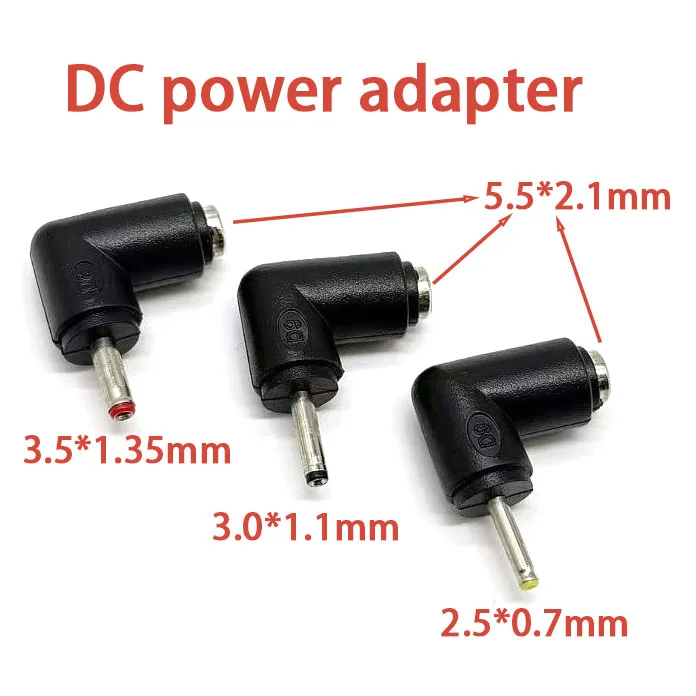  1PCS DC Power plug 5.5mm 2.1mm  female to male Laptop Tablet PC Adapter Connector  3.5mm 1.35mm 3.0mm 1.1mm 2.5mm 07mm