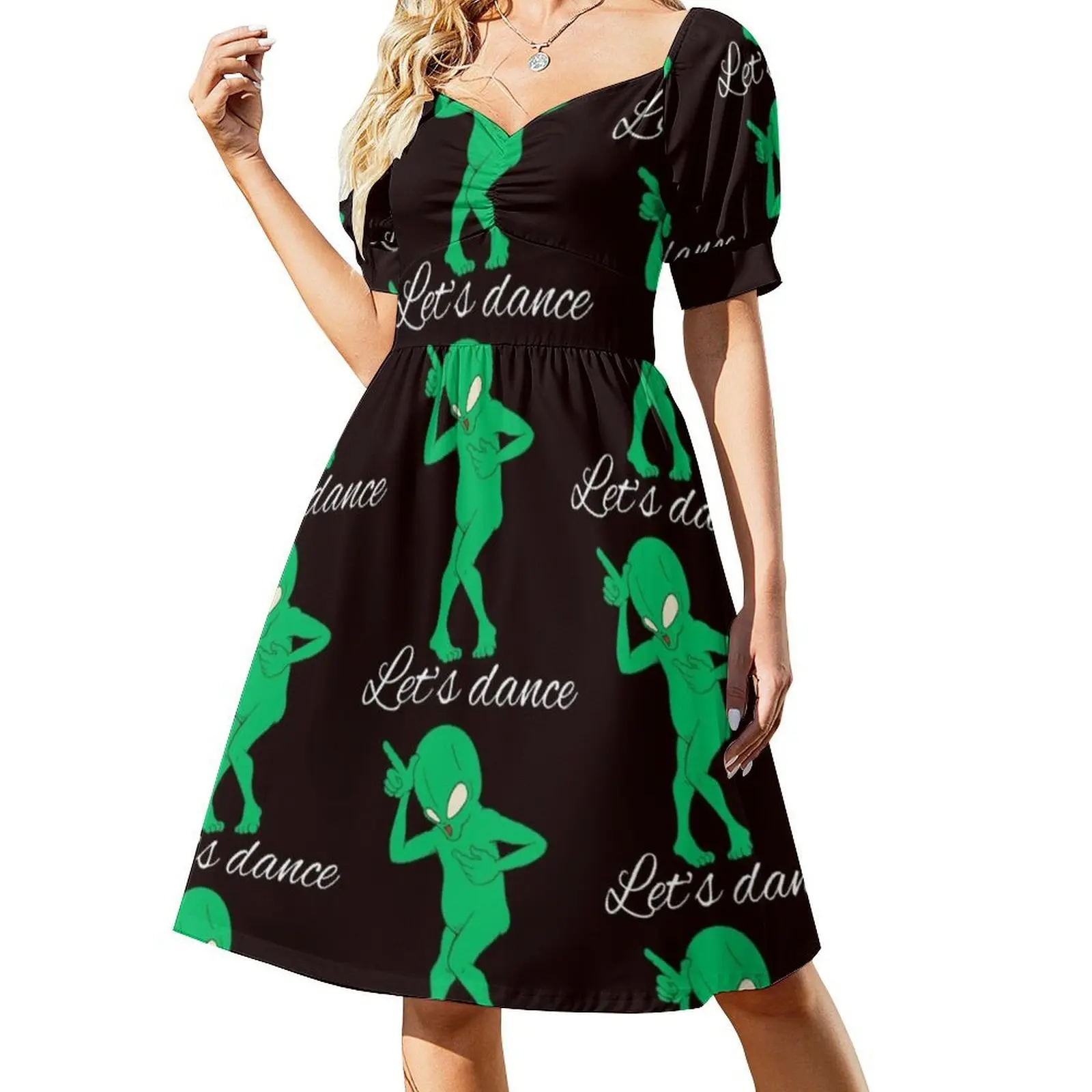 La Dance Du Démon Sexy Vacation Dress For Women Beach Party Birthday Mini Dress Danse Démon Danser Vert Verte Women's Dress