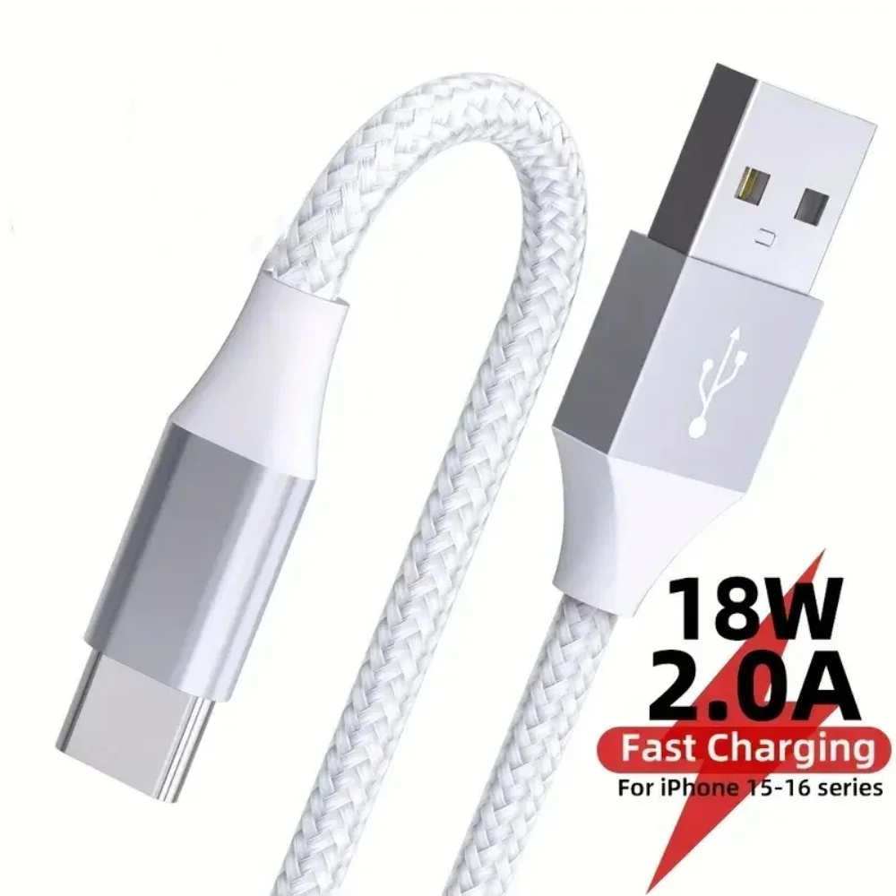 1M 2M 3M USB A To Type C Fast Charging Cable Universal Data Cord For Samsung Galaxy A15 A25 A35 A55 A54 S24 For IPhone 17 16