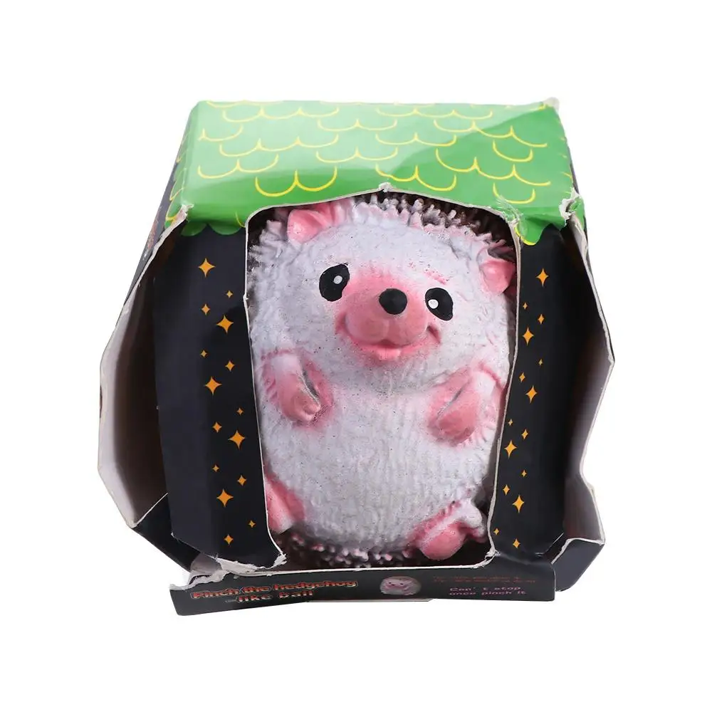 ของเล่นบีบคลายเครียดรูปสัตว์การ์ตูนน่ารัก ตัวเม่น ของเล่นบีบ TPR คืนรูปเร็ว ของเล่นเด็ก ของเล่นบีบสนุกๆ สำหรับเด็ก