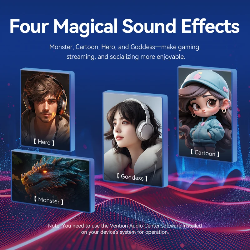 Внешняя USB-звуковая карта компьютера Vention 7,1-канальный игровой аудиоусилитель для USB-адаптера Plug and Play для ноутбука