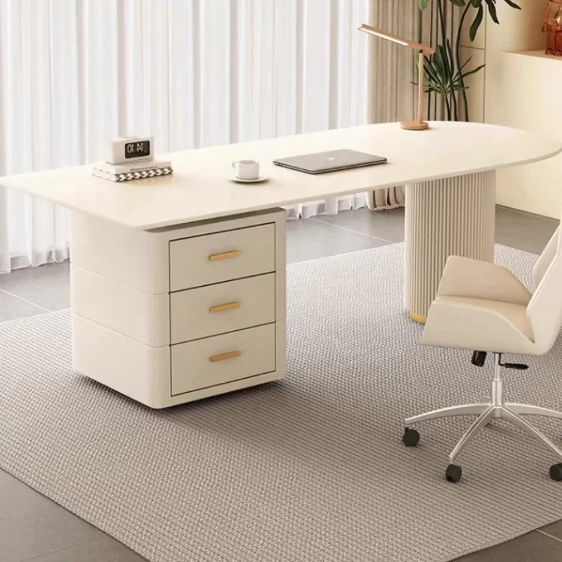 

Drawers Storage Office Desk Modern Writing Luxury Workstation Office Desk Conference White Mesa De Escritorio Room Furniture