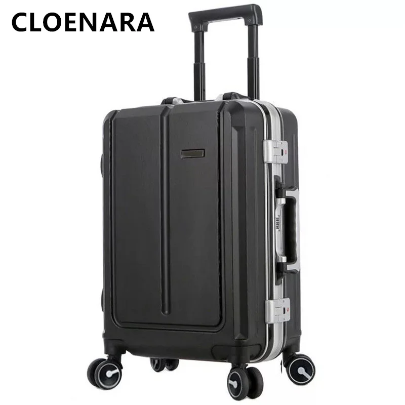 COLENARA 20"24"Inch The New Suitcase Men's Fashion Aluminum Alloy Frame Business Trolley Bags Girls with Wheels Rolling Luggage