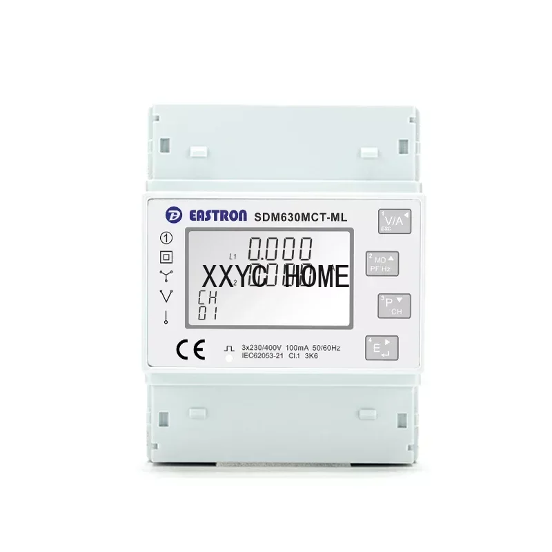 Para EASTRON SDM630MCT-ML-TCP Medidor de energia trifásico multicanal Modbus RJ45 TCP