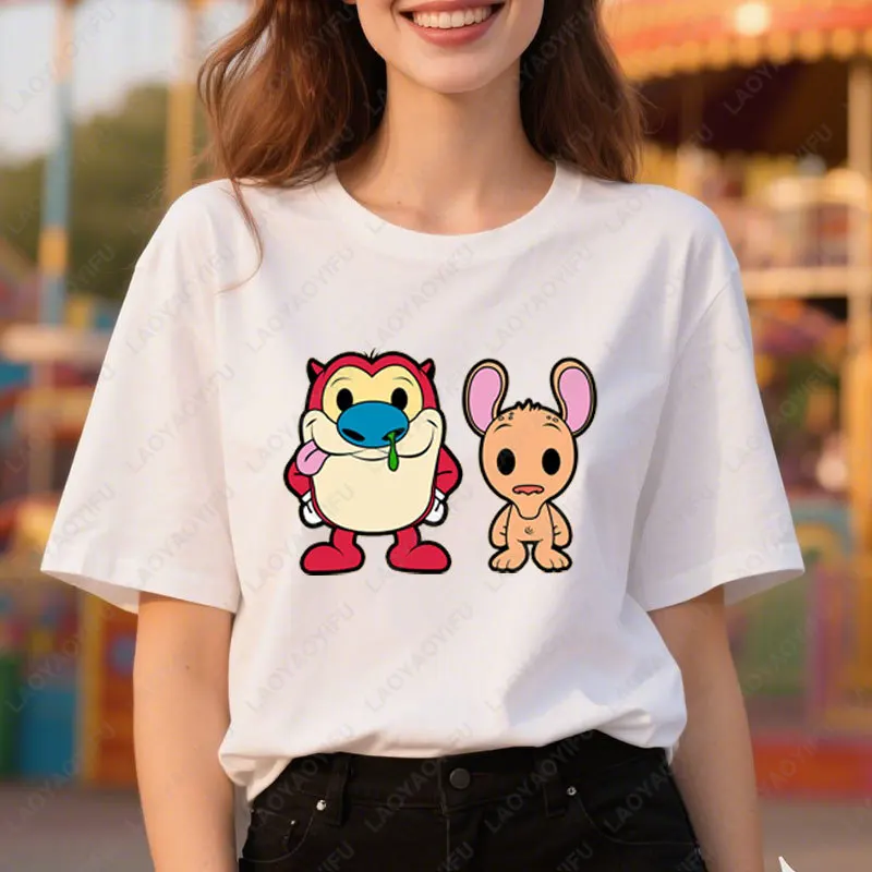 

Classics Cartoons Made in The 90's TShirt Hey Arnold Ren and Stimpy Rocko's Modern Life Tees Men's Women's Camisetas Cotton Tops