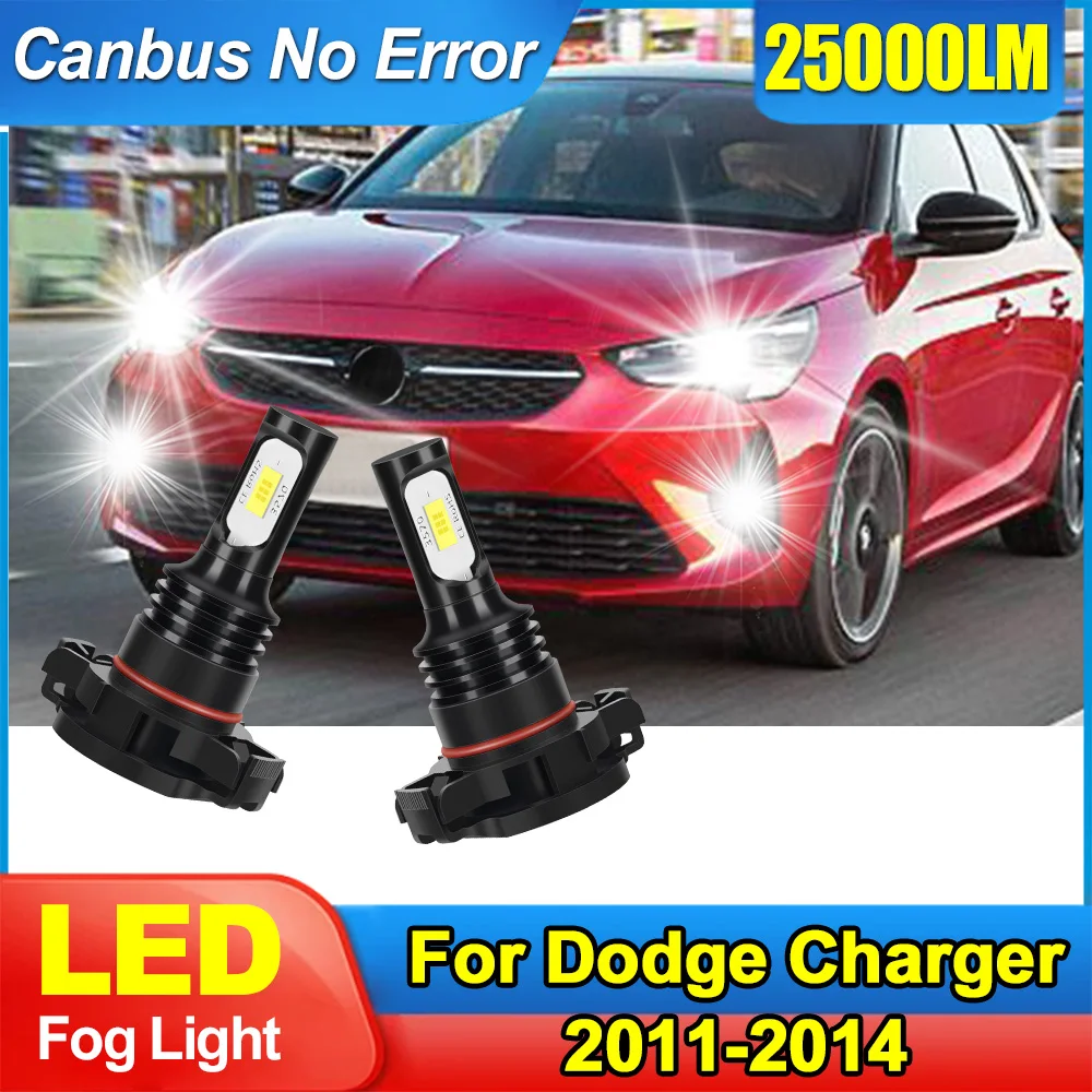 2x5202 LED Fendinebbia Canbus Lampadine anteriori per auto 6000K Bianco 25000LM 1:1 Mini Size Auto Fendinebbia per Dodge Charger 2011 2012 2013 2014