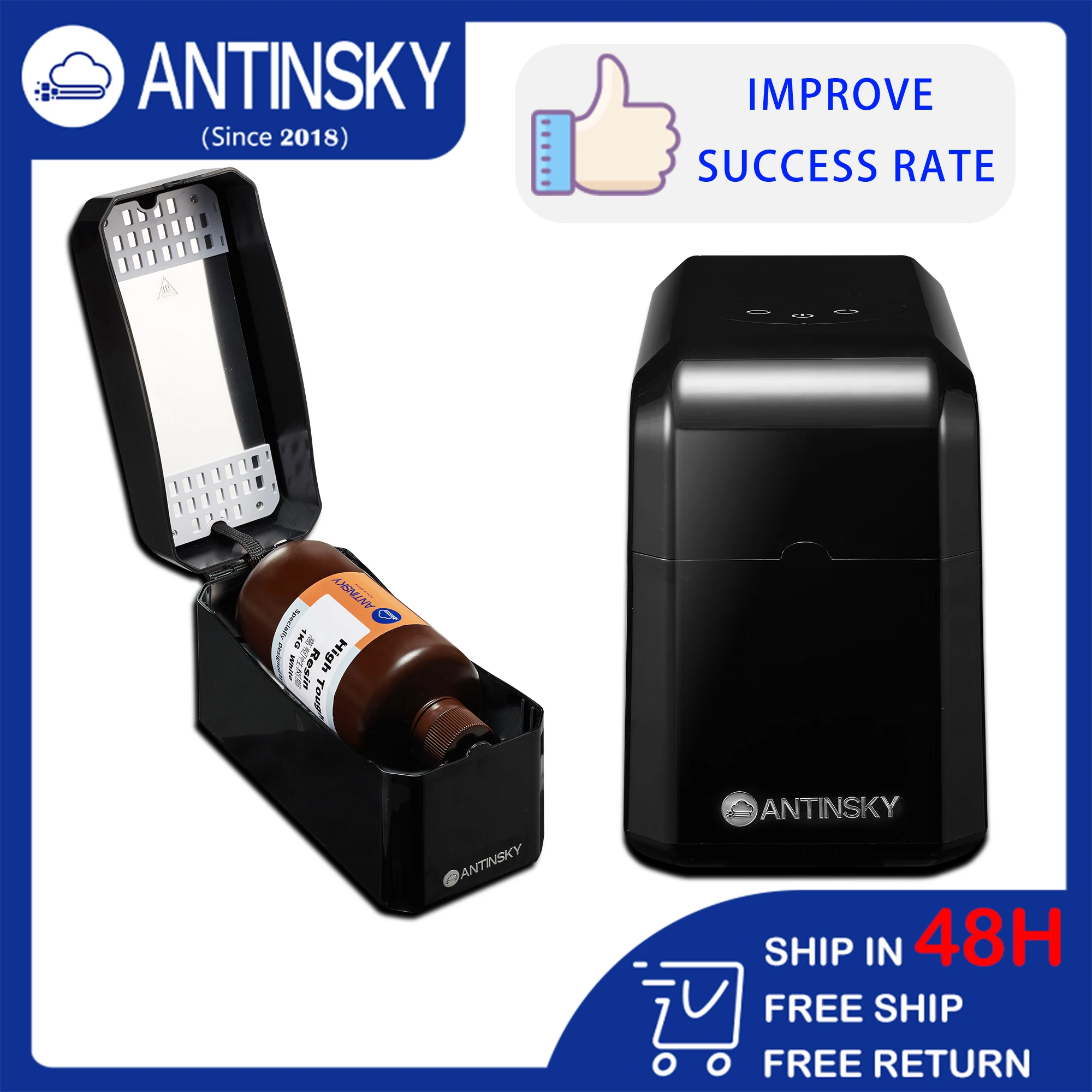 [ANTINSKY] HeatMixer-HM100 3D Printer Resin Mixer & Heating, No Heating Preheat 40 & 50 ℃ to Improve Printing Quality