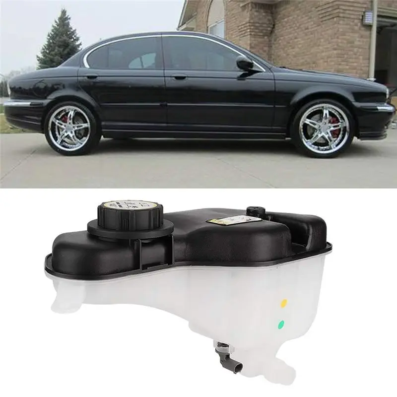 Portable For Jaguar S Type XJ8 XF Compatible Coolant Recovery Overflow Tank Expansion Tank Auxiliary Water Bottle C2Z13764