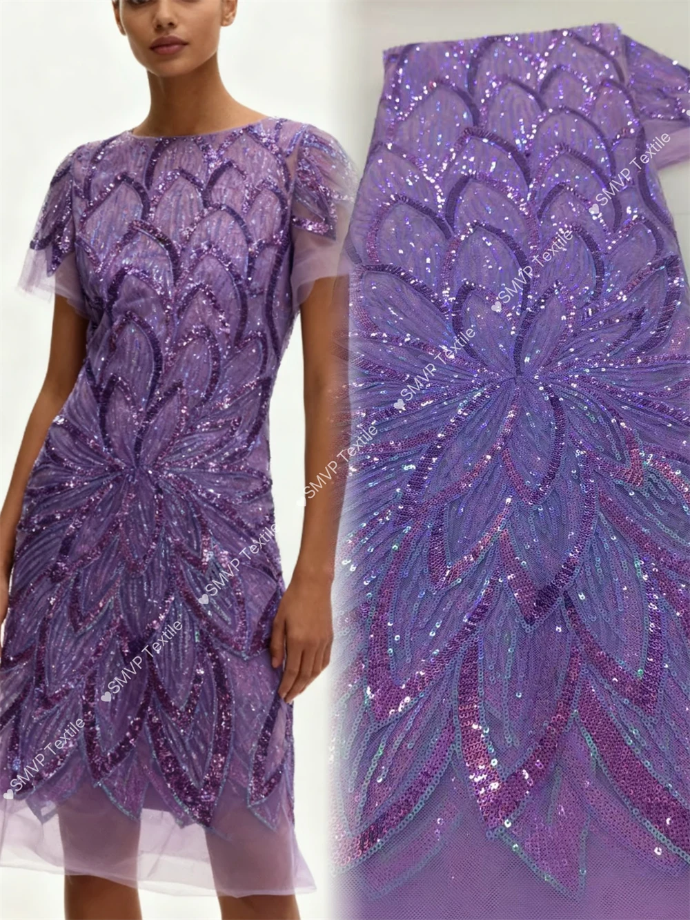 

African Lace Fabric 5 Yards Latest Nigerian Laces Fabric High Quality Embroidered Net Fabric Mesh Lace 2025 French Sequins Lace