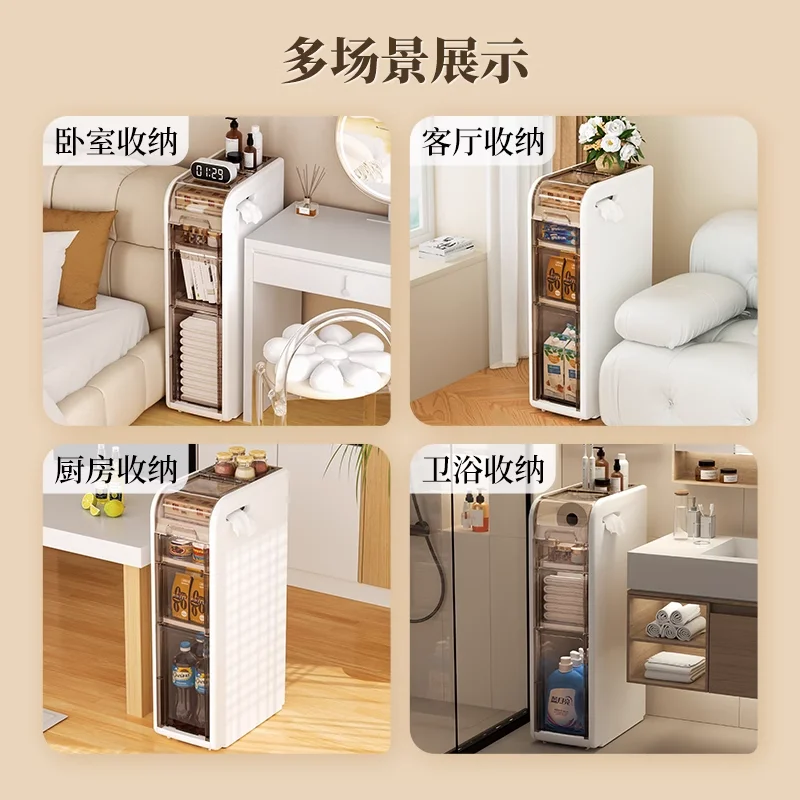 

Small household household furniture toilet, multi-layer plastic locker, installation-free crack drawer rack
