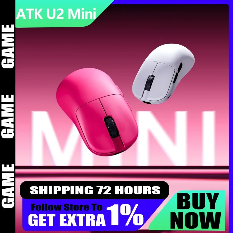 

ATK Raykong U2 Мини Беспроводная Bluetooth-мышь 38 г Легкий эргономичный дизайн Трехрежимный контроллер Игровые мыши для киберспорта ПК Игры
