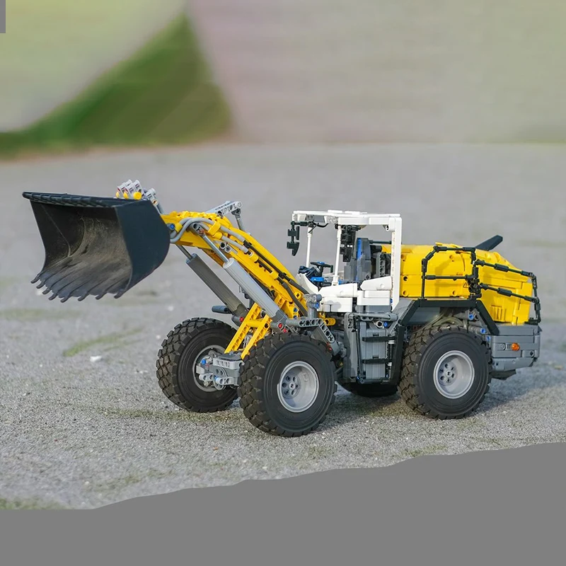 City Car Model MOC Building Bricks L580 Heavy Wheel Loader Modular Technology Gifts Holiday Assemble Children Toys Suit