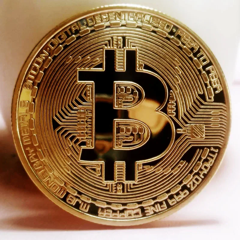 2024 금도금 비트코인 동전, 수집용 미술 컬렉션 선물, 물리적 기념, 카사시우스 비트, BTC 금속 골동품 모조