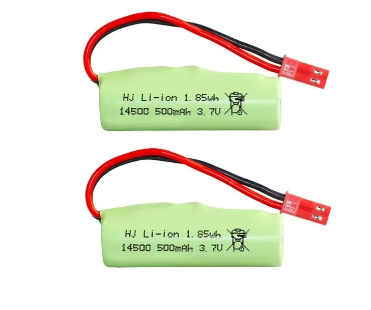 SM/JST/XH2.54 plug 3.7V 500mAh Li-ion Battery 14500/USB charger For R/C Stunt Dump Car/R/C Twist- Desert Cars R/C Climbing cars