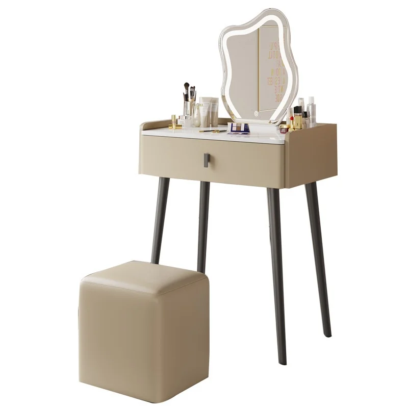 2025 New Style Italian-Style Solid Wood Dressing Table Storage Box Simple Modern Design for Small Apartments for Makeup Vanity