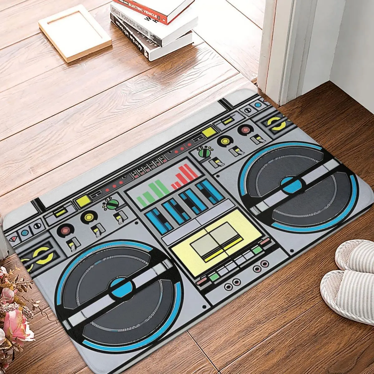 Cartoon Boombox Boom Box Music Bedroom Mat Rug Home Doormat Living Room Carpet Outdoor