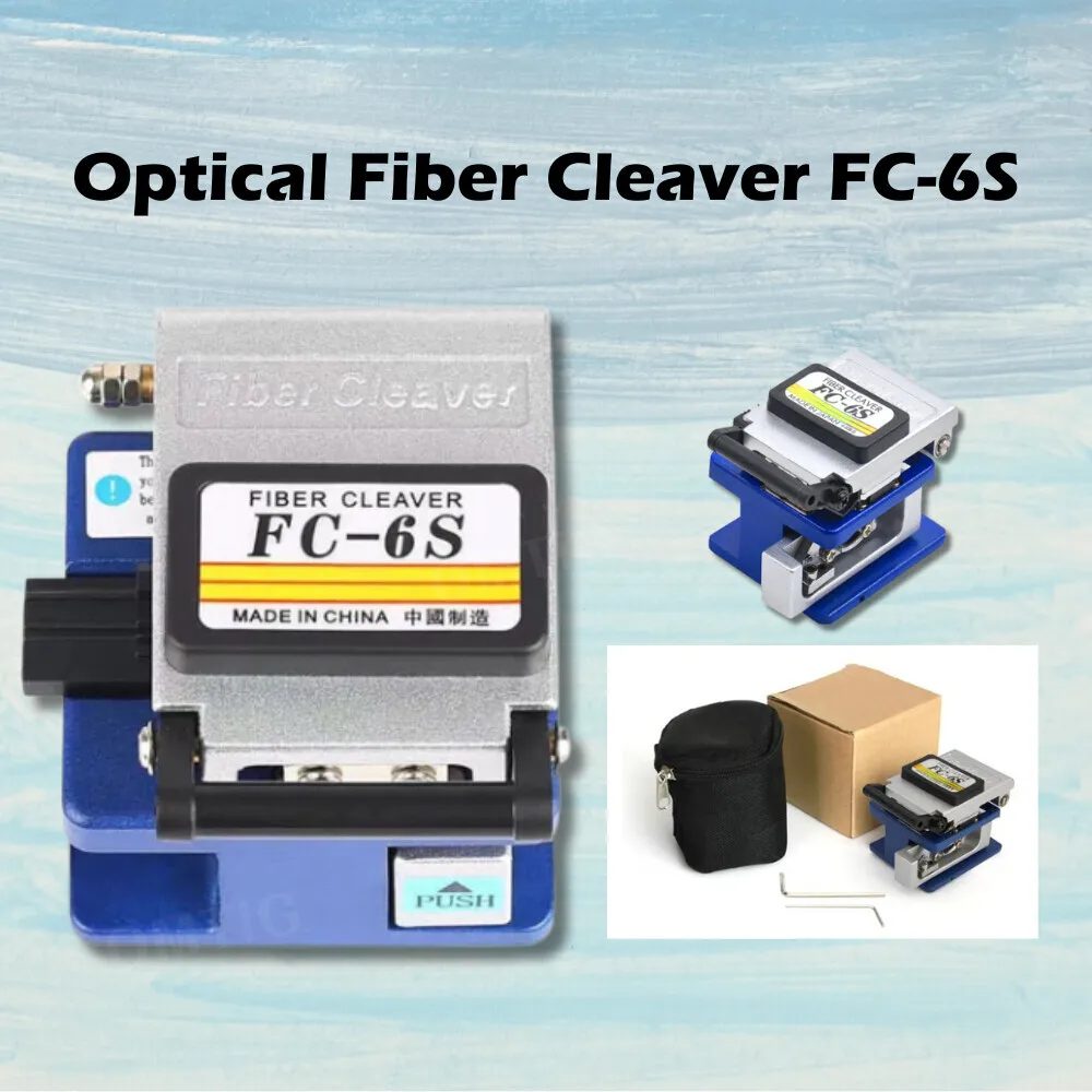 Free Shipping Ftth FC-6S Optical Fiber Cleaver Tool Kit With Wire Stripper And Miller Clamp