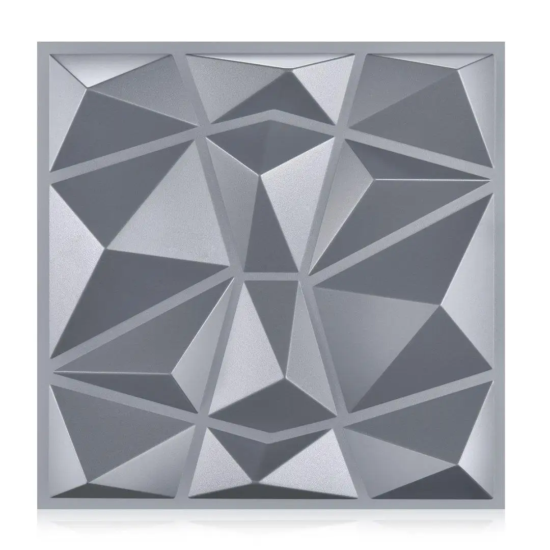 3D Wall Panels for Interior Wall Decor, Modern Diamond Textured Accent Wall Paneling for Gaming Living Room TV Wall Background