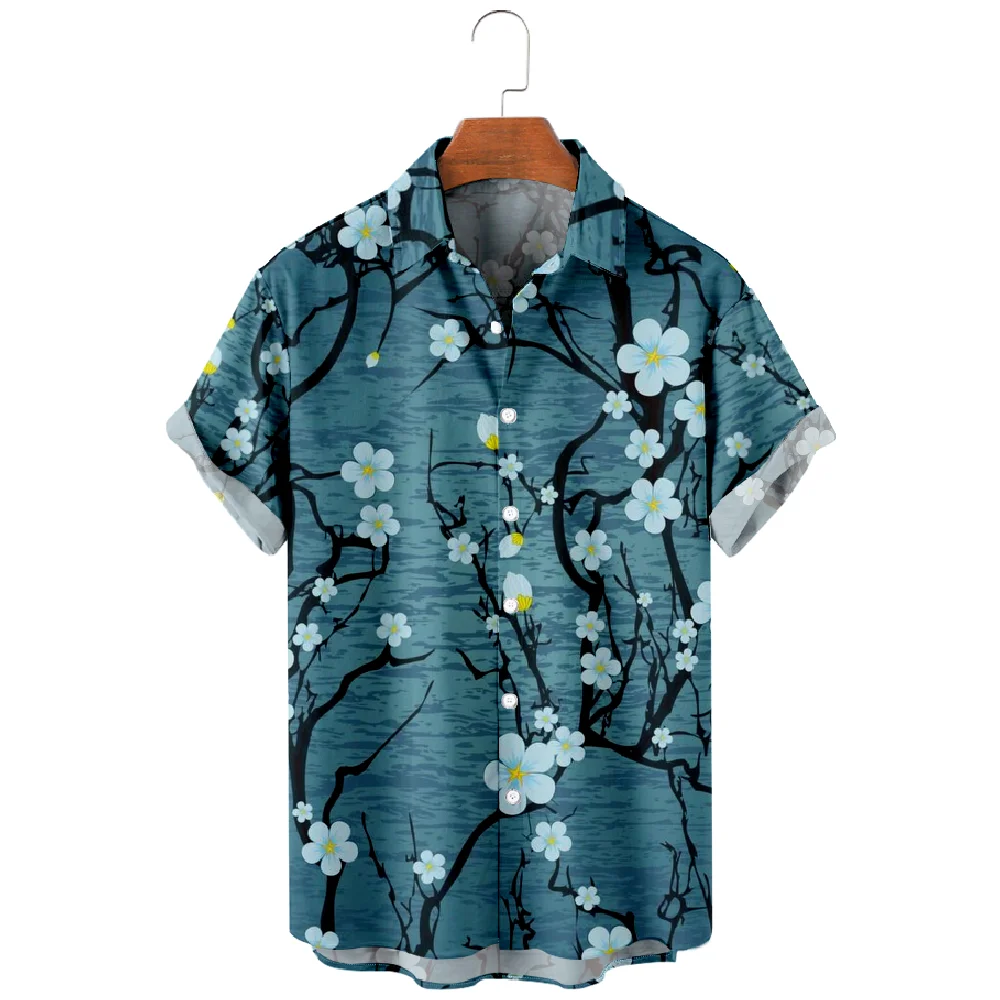 

Hawaiian Shirt For Men Oversized Summer Fashion Clothes T Shirt For Men Short Sleeve Y2k Vintage Beach Harajuku 8